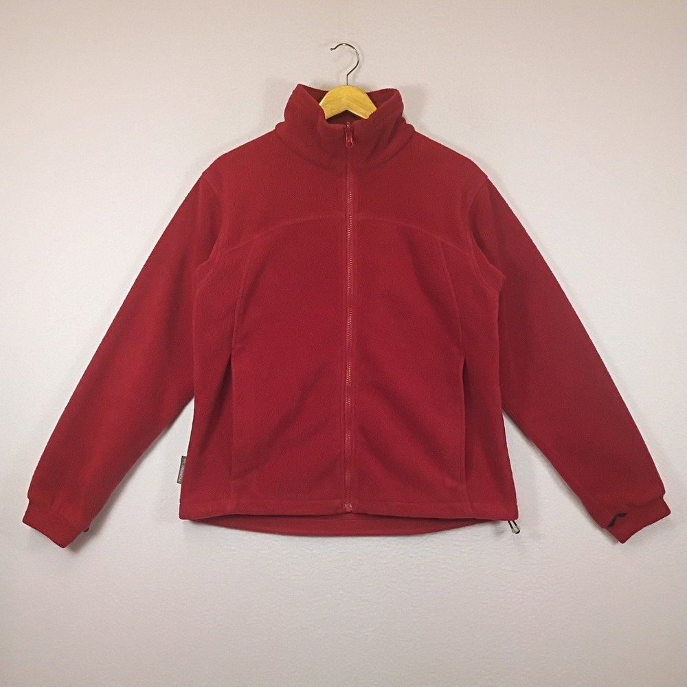 Gorpcore Columbia Womens Medium Red‎ Full Zip Interchange Fleece Jacket F4WQ3648